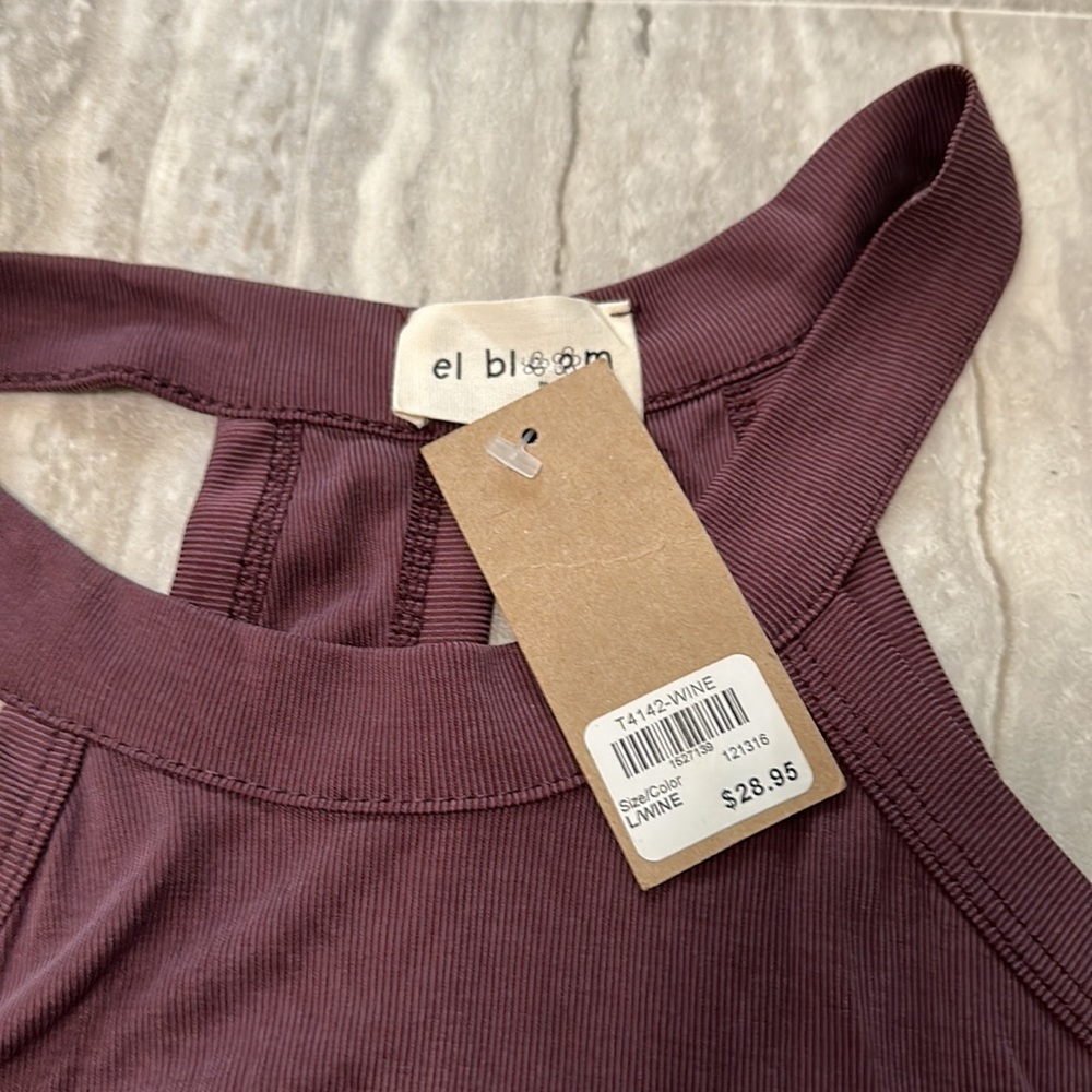 El Bloom CURL Surf Shop Yoga Top Large - Picture 3 of 5